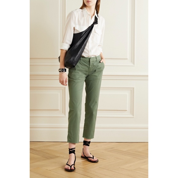 Nili Lotan East Hampton Pant Moss Green Twill - Picture 4 of 8